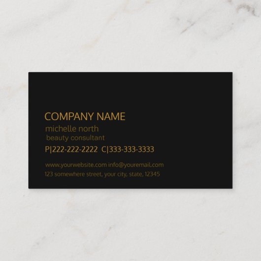 Elegant Gold Mandala ID353 Visitekaartje (Achterkant)