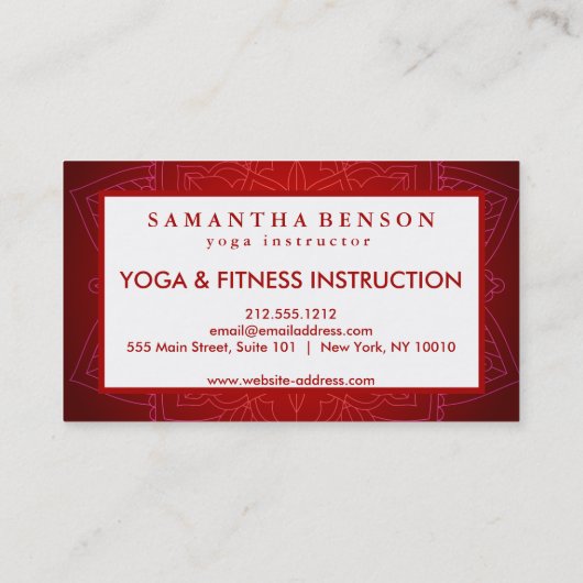 Elegant Gold Mandala Lotus Flower Logo Yoga Visitekaartje (Achterkant)