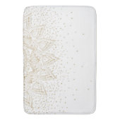 Elegant Gold Mandala Stippen Design Badmat (Voorkant Verticaal)