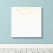 Elegant Gold Mandala Stippen Design Canvas Afdruk (Insitu (Houten vloer))
