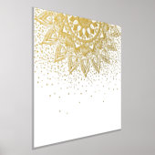 Elegant Gold Mandala Stippen Design Folie Afdrukken (Laagn)