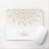 Elegant Gold Mandala Stippen Design Muismat (Met muis)