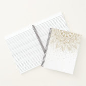 Elegant Gold Mandala Stippen Design Notitieboek (Binnen)