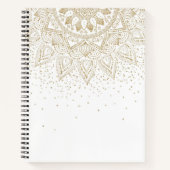Elegant Gold Mandala Stippen Design Notitieboek (Voorkant)