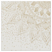 Elegant Gold Mandala Stippen Design Stof (Close Up)