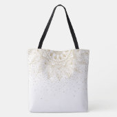 Elegant Gold Mandala Stippen Design Tote Bag (Achterkant)