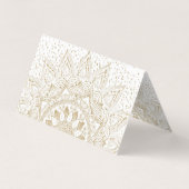 Elegant Gold Mandala Stippen Design Visitekaartje (Achterkant)