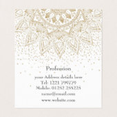 Elegant Gold Mandala Stippen Design Visitekaartje (Binnenkant ongevouwen)