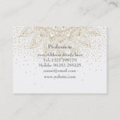 Elegant Gold Mandala Stippen Design Visitekaartje (Achterkant)