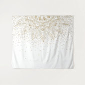 Elegant Gold Mandala Stippen Design Wandkleed (Voorkant (horizontaal))