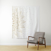 Elegant Gold Mandala Stippen Design Wandkleed (In situ)