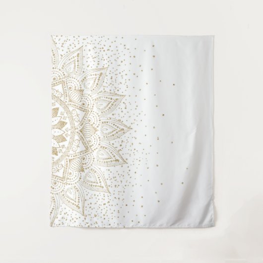 Elegant Gold Mandala Stippen Design Wandkleed (Voorkant)