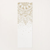 Elegant Gold Mandala Stippen Design Yogamat (Achterkant)