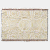 Elegant Gold Mandala Sunflower White Pattern Deken (Voorkant)