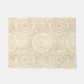 Elegant Gold Mandala Sunflower White Pattern Deurmat (Voorkant)