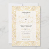 Elegant Gold Mandala Sunflower White Pattern Kaart (Voorkant)