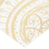Elegant Gold Mandala Sunflower White Pattern Medium Tafelloper (Hoek)