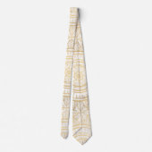 Elegant Gold Mandala Sunflower White Pattern Stropdas (Achterkant)