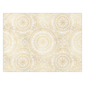 Elegant Gold Mandala Sunflower White Pattern Tafelkleed (Voorkant (Horizontaal))