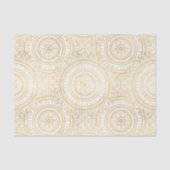 Elegant Gold Mandala Sunflower White Pattern Tissuepapier (Voorkant)