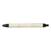 Elegant Gold Mandala Sunflower White Pattern Zwarte Inkt Pen (Voorkant)
