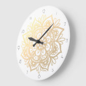 Elegant Gold Mandala wandklok (Hoek)