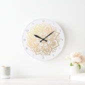 Elegant Gold Mandala wandklok (Huis)