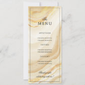 Elegant Gold Marble 16th Birthday Program Menu  Kaart (Achterkant)