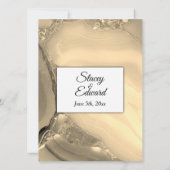 Elegant Gold Marble Agate Wedding Invitation Kaart (Achterkant)