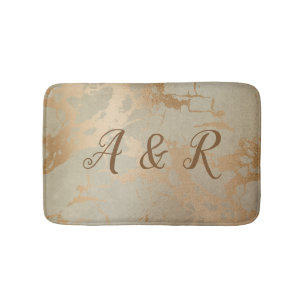Elegant  Gold Marble Badmat