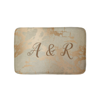 Elegant  Gold Marble Badmat