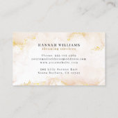 Elegant Gold Marble Cleaning Services Visitekaartje (Achterkant)
