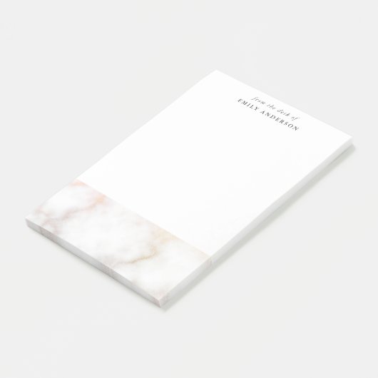 Elegant Gold Marble From the Desk of Post-it® Notes (Schuin)