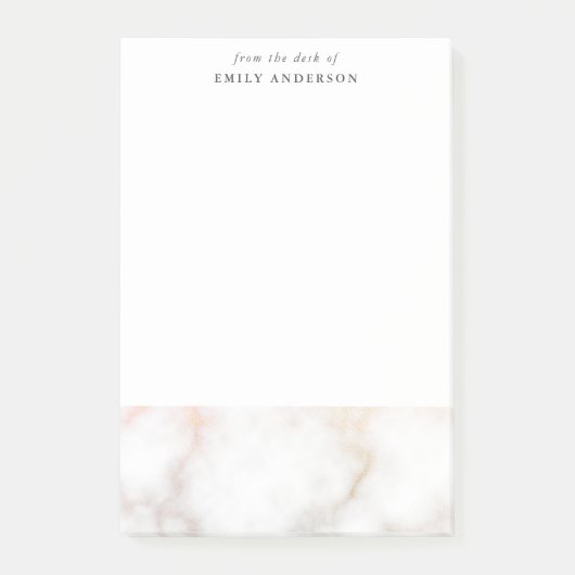 Elegant Gold Marble From the Desk of Post-it® Notes (Voorkant)