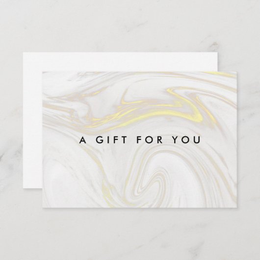 Elegant Gold Marble Gift Certificate (Voorkant / Achterkant)