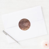 Elegant Gold Marble Modern Chic Salon Business Ronde Sticker (Envelop)