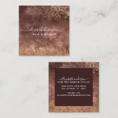 Elegant Gold Marble Modern Chic Salon Business Vierkante Visitekaartje (Voorkant / Achterkant)