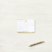 Elegant Gold Marble Modern Clean Design Sjabloon Post-it® Notes (Op bureau)