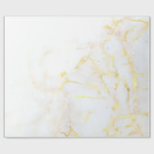 Elegant Gold Marble Modern Golden Glossy Gift Cadeaupapier (Vlak)