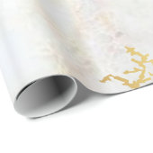 Elegant Gold Marble Modern Golden Glossy Gift Cadeaupapier (Rol Hoek)