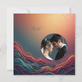 Elegant Gold Marble Navy Terracotta photo Wedding Bedankkaart (Achterkant)