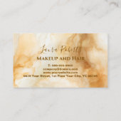 Elegant Gold Marble Professional Afsprakenkaartje (Achterkant)