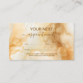 Elegant Gold Marble Professional Afsprakenkaartje (Voorkant)