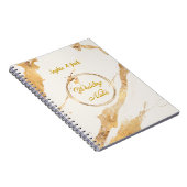 Elegant Gold Marble Wedding Notes Notebook  Notitieboek (Rechterzijde)