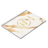 Elegant Gold Marble Wedding Notes Notebook  Notitieboek (Linkerzijde)