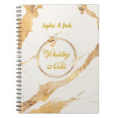 Elegant Gold Marble Wedding Notes Notebook Notitieboek (Voorkant)