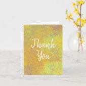 Elegant Gold Marbling Hartelijk dank Kaart (Gele Bloem)