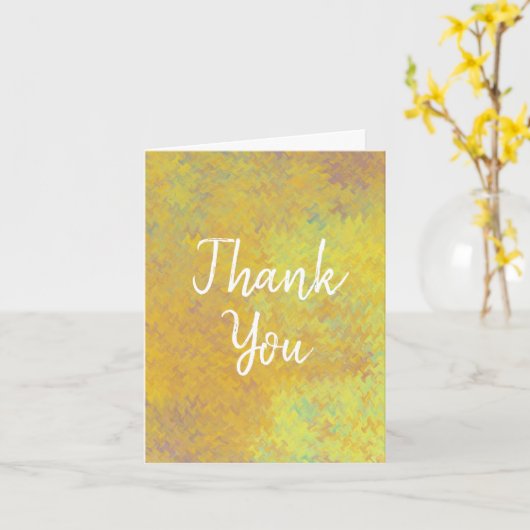 Elegant Gold Marbling Hartelijk dank Kaart (Gele Bloem)