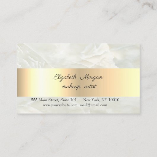 Elegant, Gold, marmer, Confetti Loyalty Kaart (Achterkant)