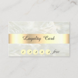 Elegant, Gold, marmer, Confetti Loyalty Kaart